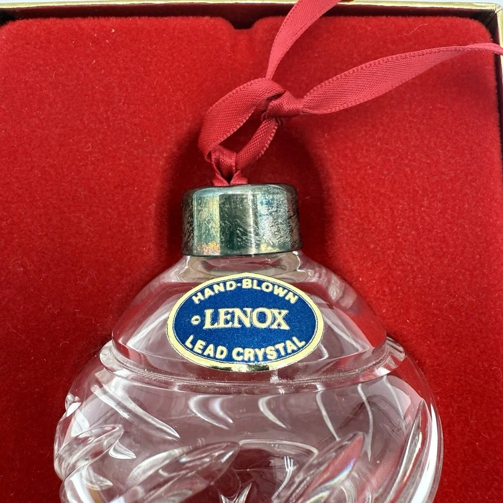 Rare 1970's Lenox Crystal Cut Lead Crystal Ornament In Original‎ Box Read Chip